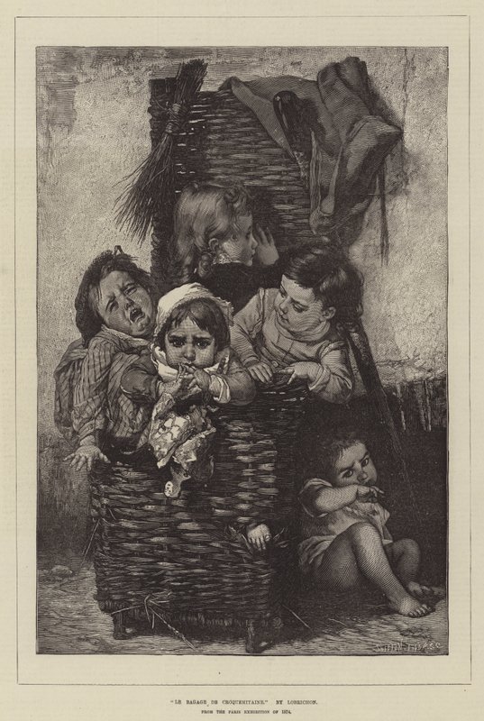 La Bagage de Croquemitaine, az 1874-es párizsi kiállításról alkotó: Timoleon Marie Lobrichon