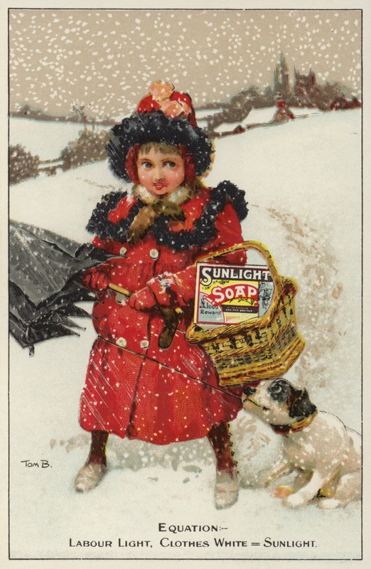 Napfényszappan (színes litho) reklámja alkotó: Tom Browne