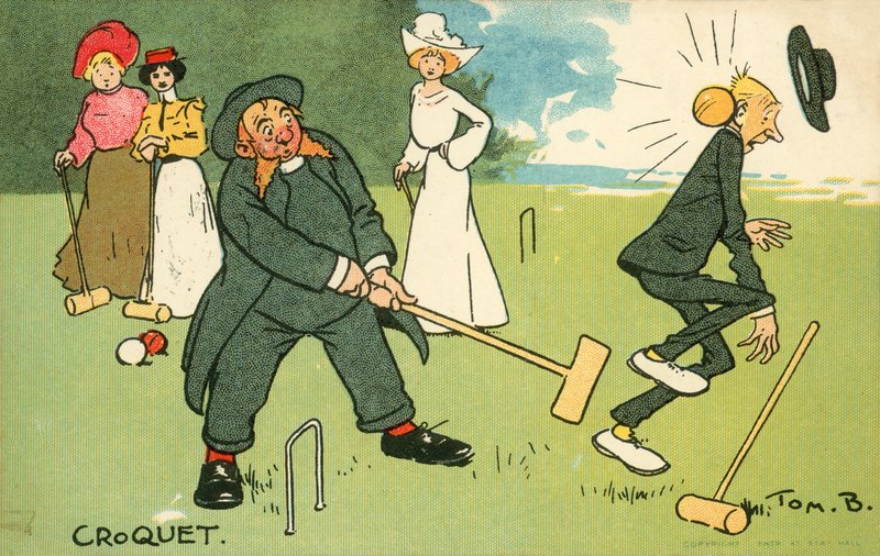 Krokett (chromolitho) alkotó: Tom Browne