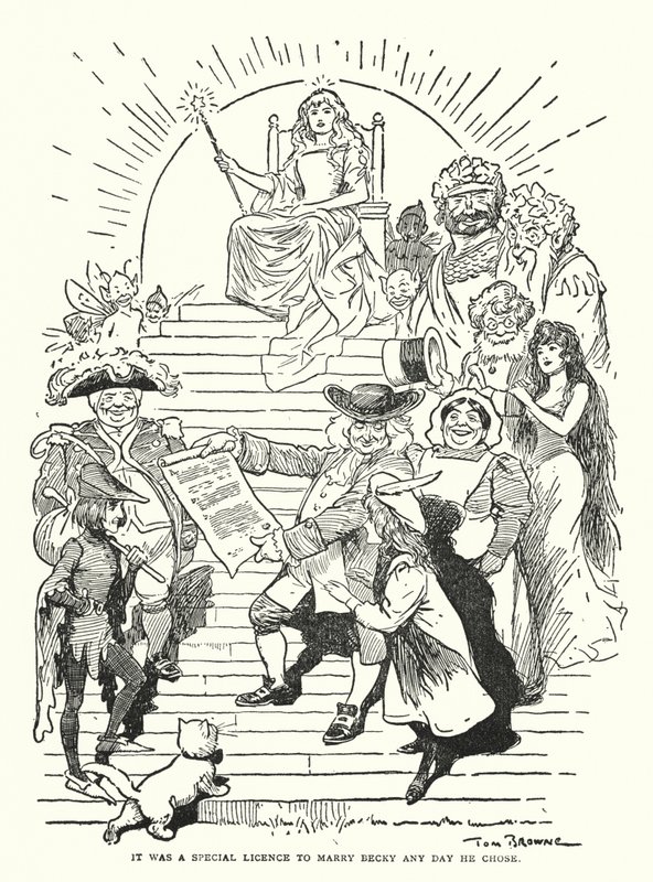 Ez egy különleges engedély volt, hogy feleségül menjen Beckyvel bármely napon, amelyet választott (litho) alkotó: Tom Browne