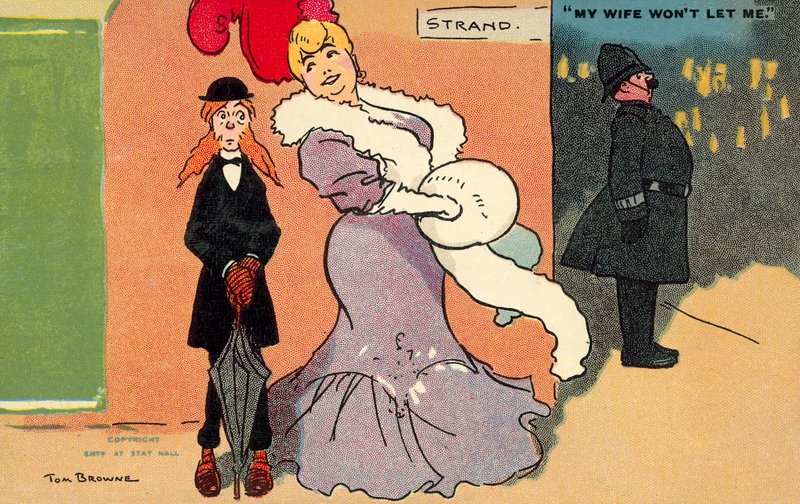 A feleségem nem engedi (chromolitho) alkotó: Tom Browne
