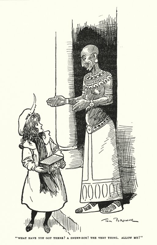 "Mi van ott? Egy tubákos doboz! A lényeg, engedd meg!" (litho) alkotó: Tom Browne