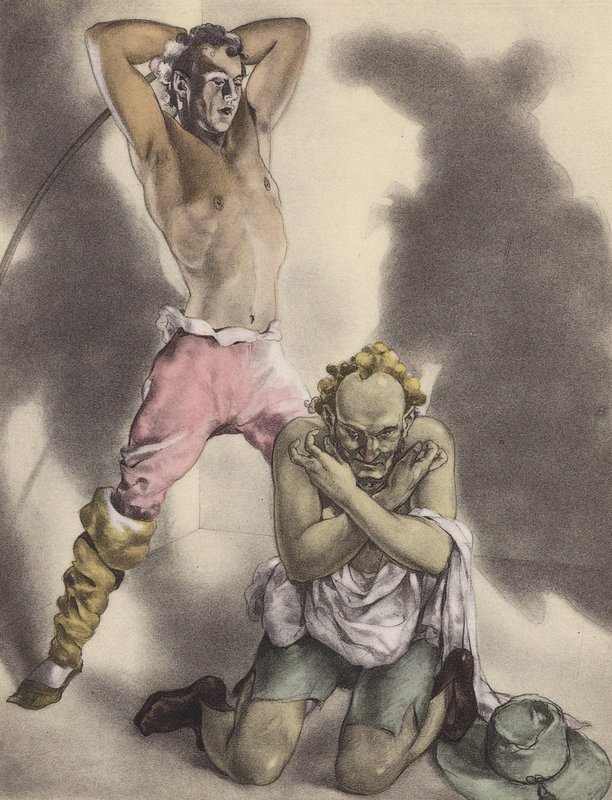 Brunelleschi-illusztráció a Contes et Nouvelles de La Fontaine számára (színes litográfia) alkotó: Umberto (after) Brunelleschi