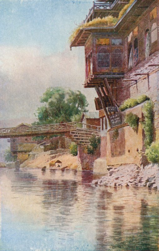 Shawl Merchants" Shops, Third Bridge, Srinagar alkotó: Unbekannt Unbekannt