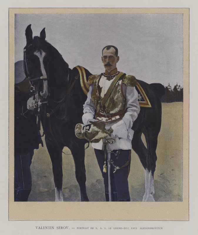 Alekszandrovics Pál orosz nagyherceg portréja (színes litó) alkotó: Valentin Aleksandrovich (after) Serov