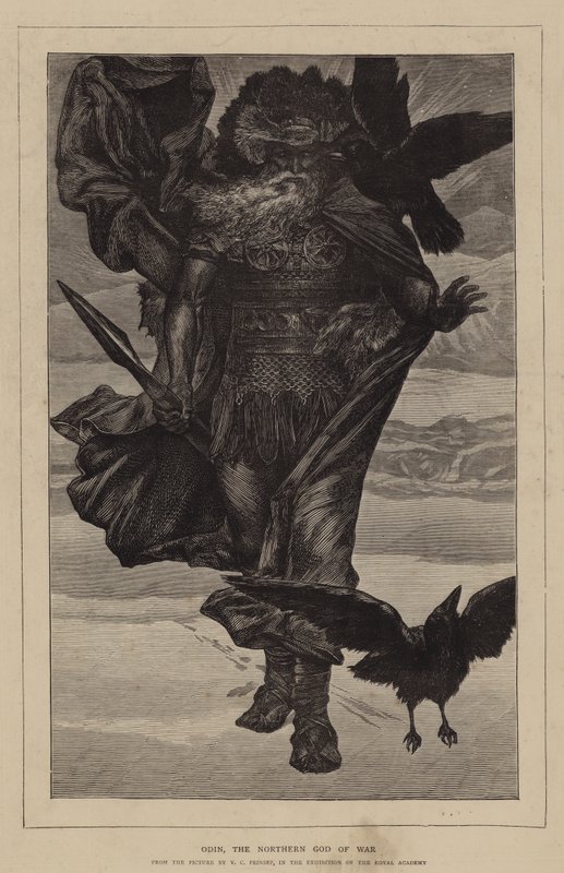 Odin, az északi háború istene alkotó: Valentine Cameron Prinsep