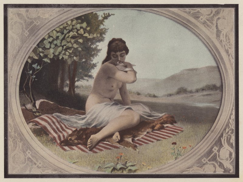A nimfa (színes litho) alkotó: Victor Renault des Graviers