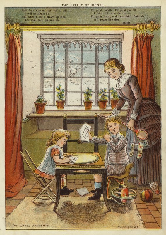 A kisdiákok (chromolitho) alkotó: Vincent (after) Clare