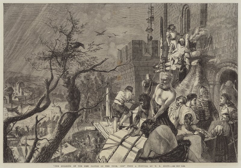 Az új vár építése a Tyne partján, 1080 alkotó: W. Bell Scott