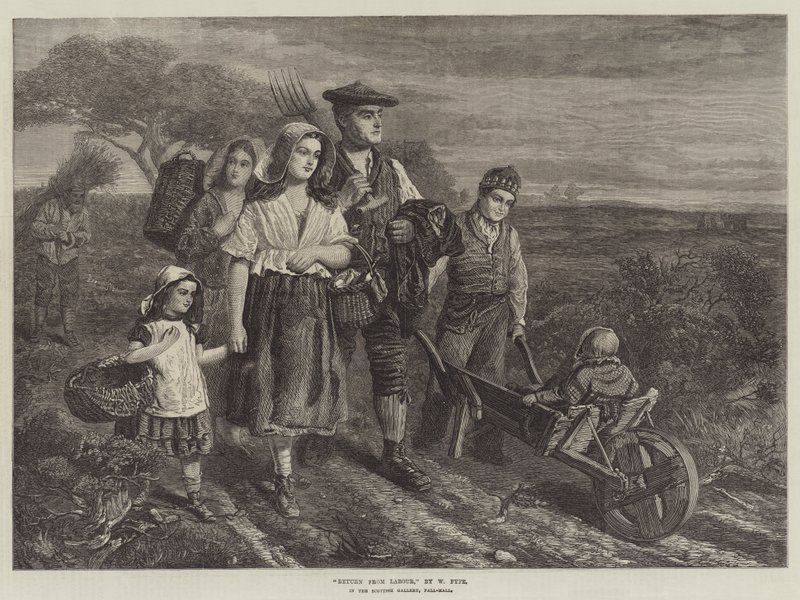 Visszatérés a Labourból, a Skót Galériában, Pall-Mallban alkotó: W. Fyfe