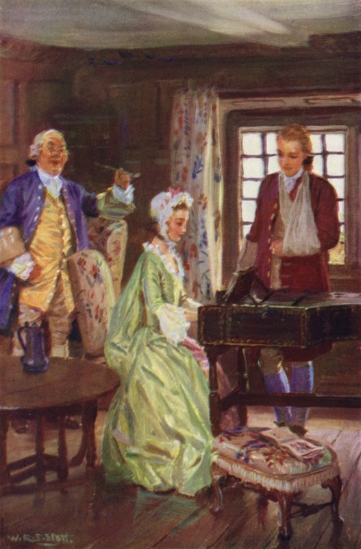 "Sőt, még jóval azelőtt sem, hogy Jones csembalóval kísérhette volna őt" (színes litó) alkotó: W.R.S. (after) Stott