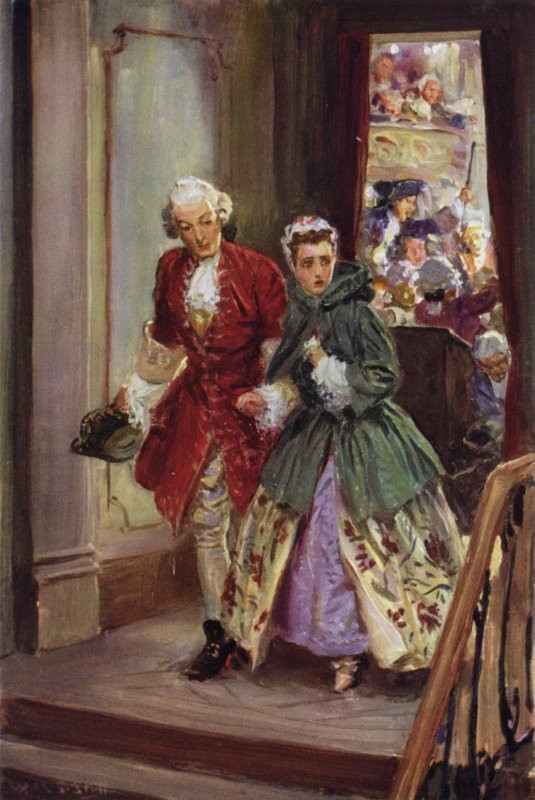 "Egy fiatal nemes oltalma alá helyezte magát" (színes litho) alkotó: W.R.S. (after) Stott