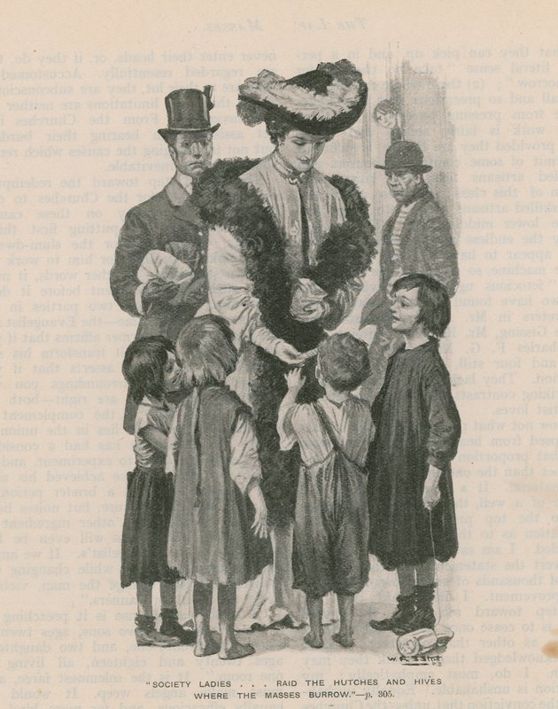Társadalmi hölgyek - razziázzanak az ólakban és a kaptárakban, ahol a tömegek tanyáznak. alkotó: W.R.S. Stott