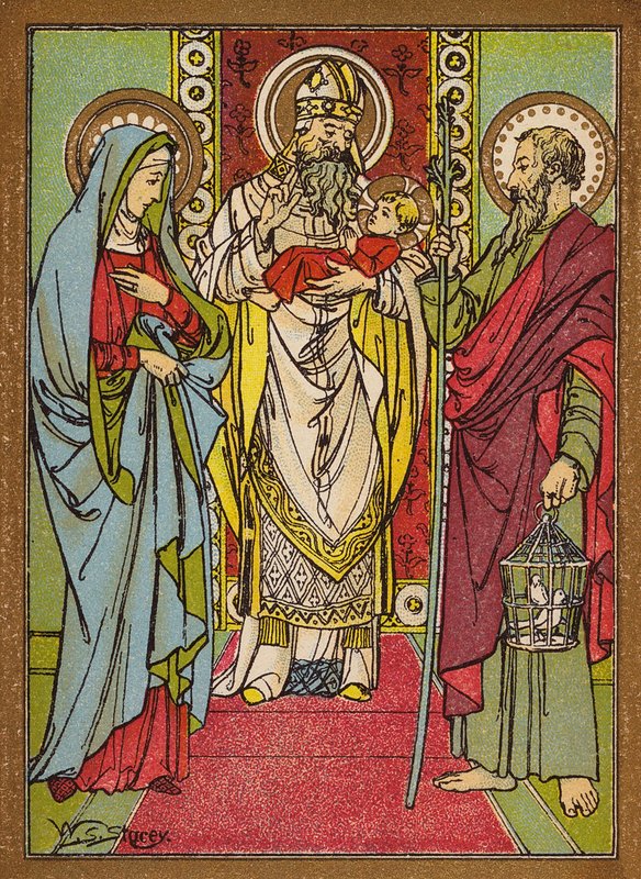 Szűz Mária megtisztulása (színes litográfia) alkotó: W.S. Stacey
