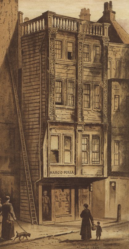 Old House, Aldgate (kromolito) alkotó: Waldo Sargeant