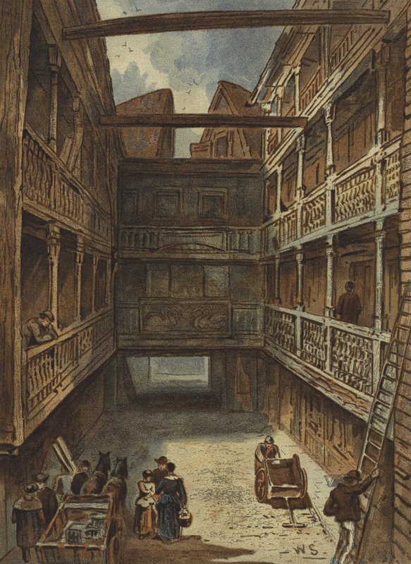 The Four Swans Inn, Bishopsgate (chromolitho) alkotó: Waldo Sargeant