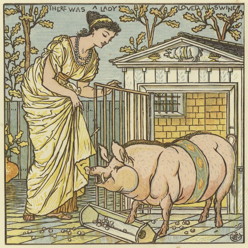 Volt egy hölgy, aki szeretett egy disznót alkotó: Walter Crane
