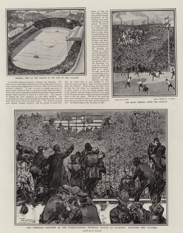 Szörnyű katasztrófa a glasgow-i nemzetközi labdarúgó-mérkőzésen, a sérültek megmentése alkotó: Walter Duncan