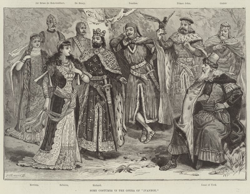 Néhány jelmez az Ivanhoe Operában alkotó: Walter Paget