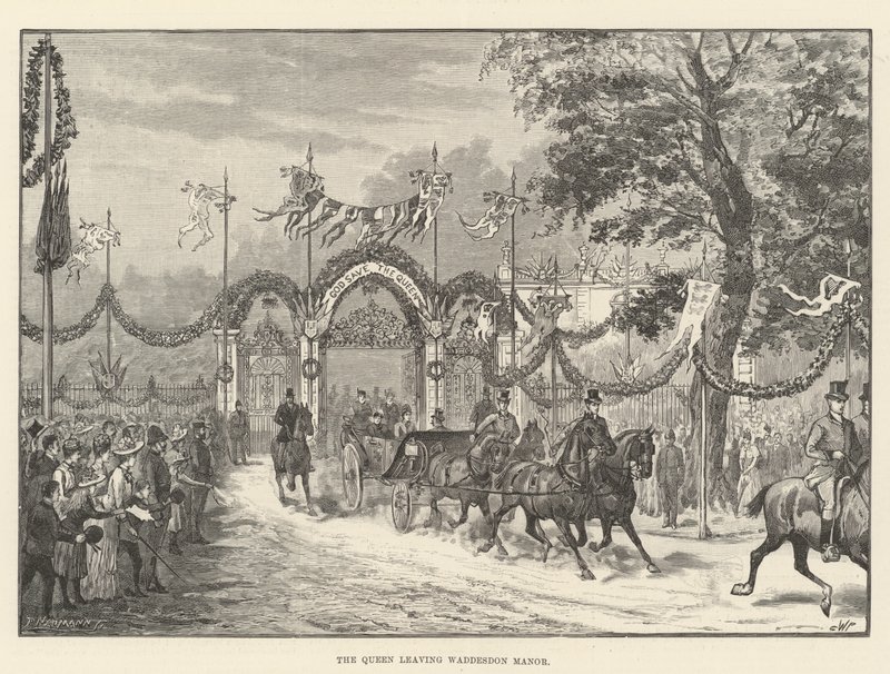 A királynő elhagyja Waddesdon Manor-t alkotó: Walter Paget