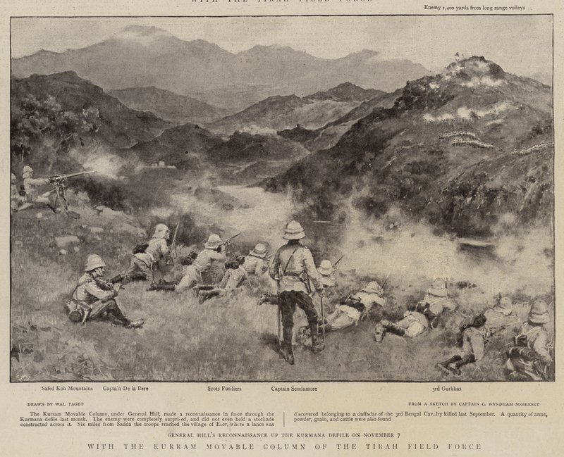 A Tirah Field Force Kurram mozgatható oszlopával alkotó: Walter Stanley Paget