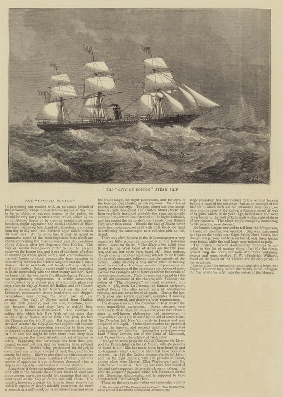 Boston város gőzhajója alkotó: Walter William May