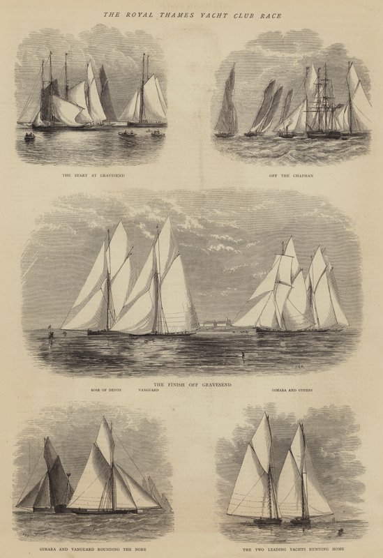 A Királyi Temze Yacht Club versenye alkotó: Walter William May