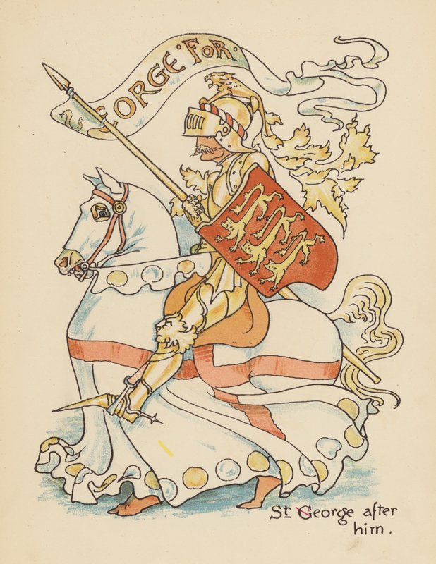 Walter Crane illusztrációja a Legendák Lionel számára (színes litográfia) alkotó: Walter (after) Crane