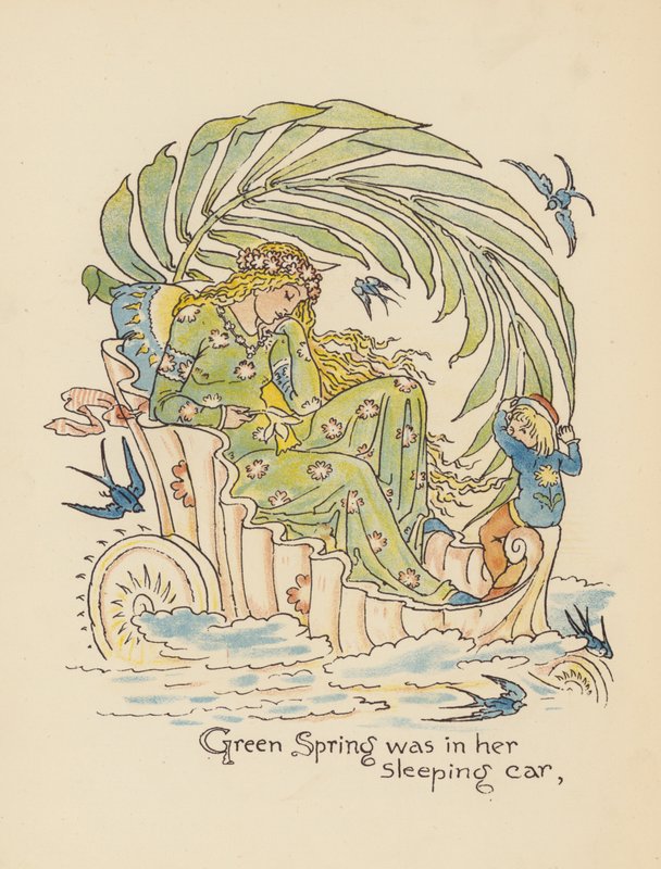 Walter Crane illusztrációja a Legendák Lionel számára (színes litográfia) alkotó: Walter (after) Crane