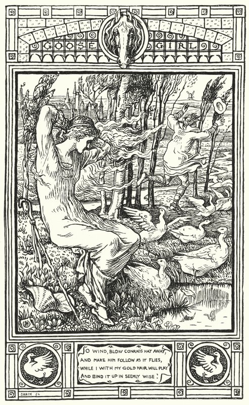 A libalány (metszet) alkotó: Walter (after) Crane