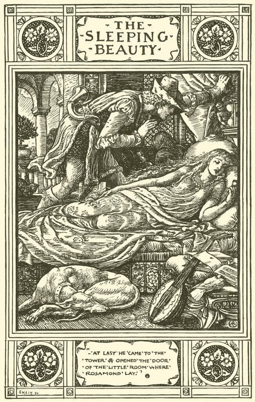 A Csipkerózsika (metszet) alkotó: Walter (after) Crane