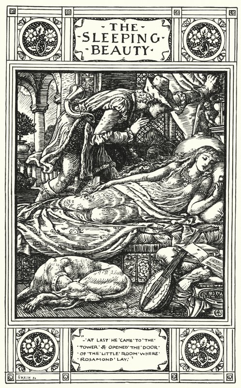 A Csipkerózsika (metszet) alkotó: Walter (after) Crane