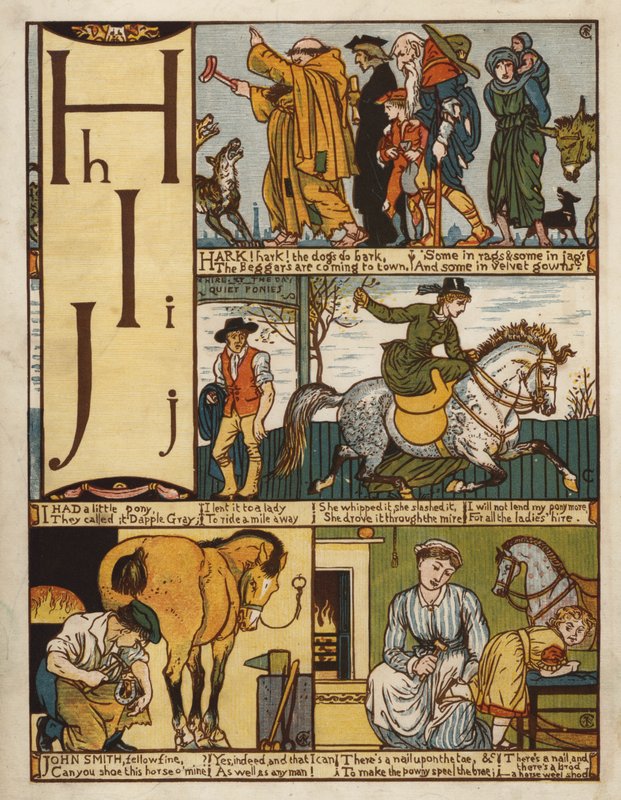 Ábécé (színes litó) alkotó: Walter Crane