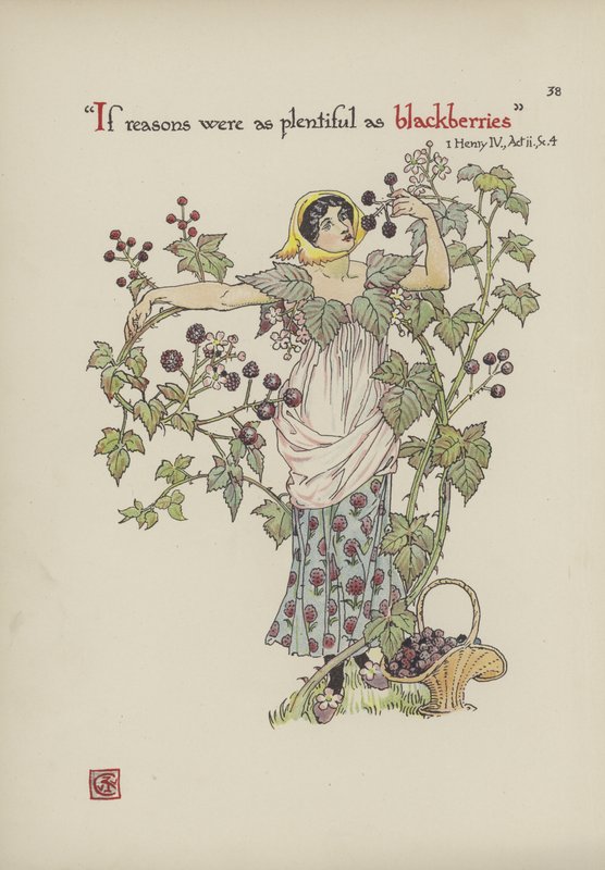 Virágok Shakespeare kertjéből alkotó: Walter Crane