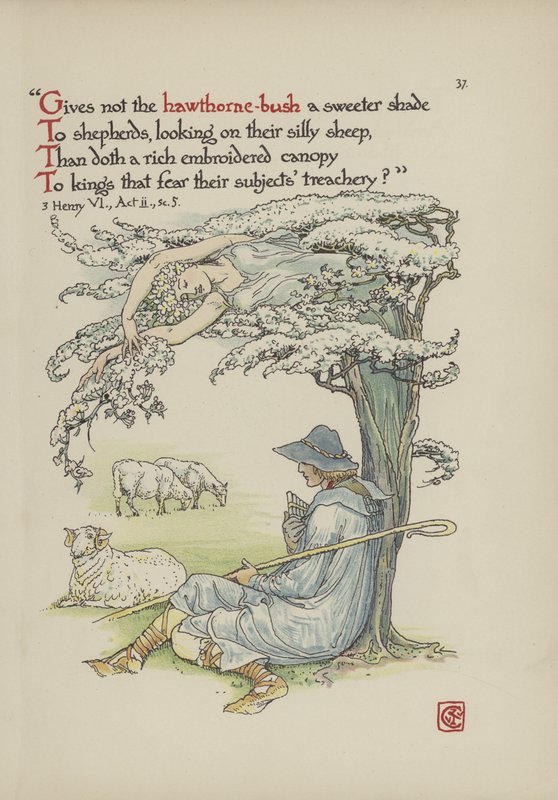 Virágok Shakespeare kertjéből alkotó: Walter Crane