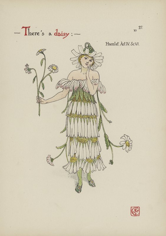 Virágok Shakespeare kertjéből alkotó: Walter Crane