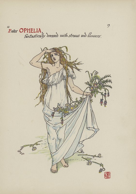 Virágok Shakespeare kertjéből alkotó: Walter Crane