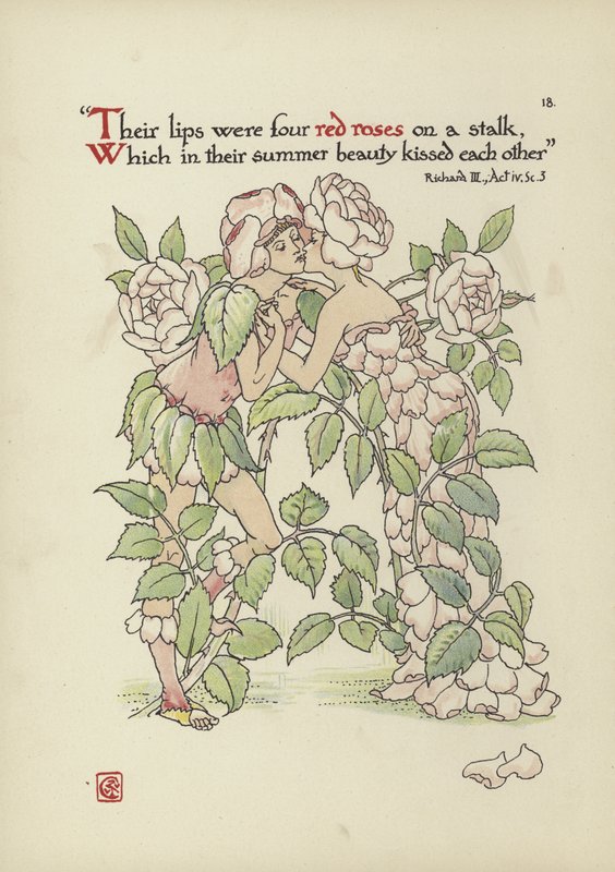Virágok Shakespeare kertjéből alkotó: Walter Crane