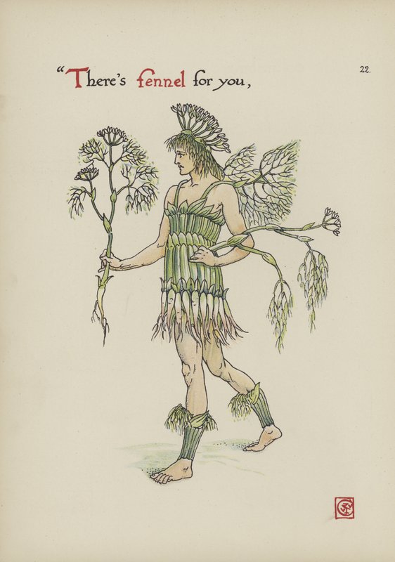 Virágok Shakespeare kertjéből alkotó: Walter Crane