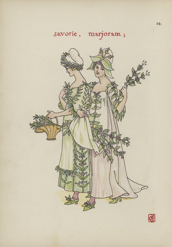 Virágok Shakespeare kertjéből alkotó: Walter Crane