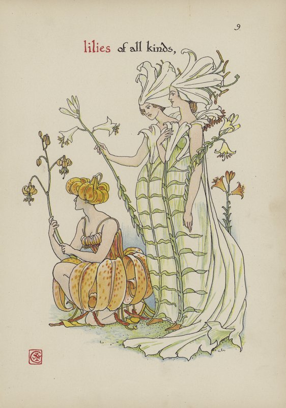 Virágok Shakespeare kertjéből alkotó: Walter Crane