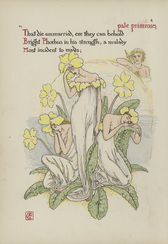 Virágok Shakespeare kertjéből alkotó: Walter Crane