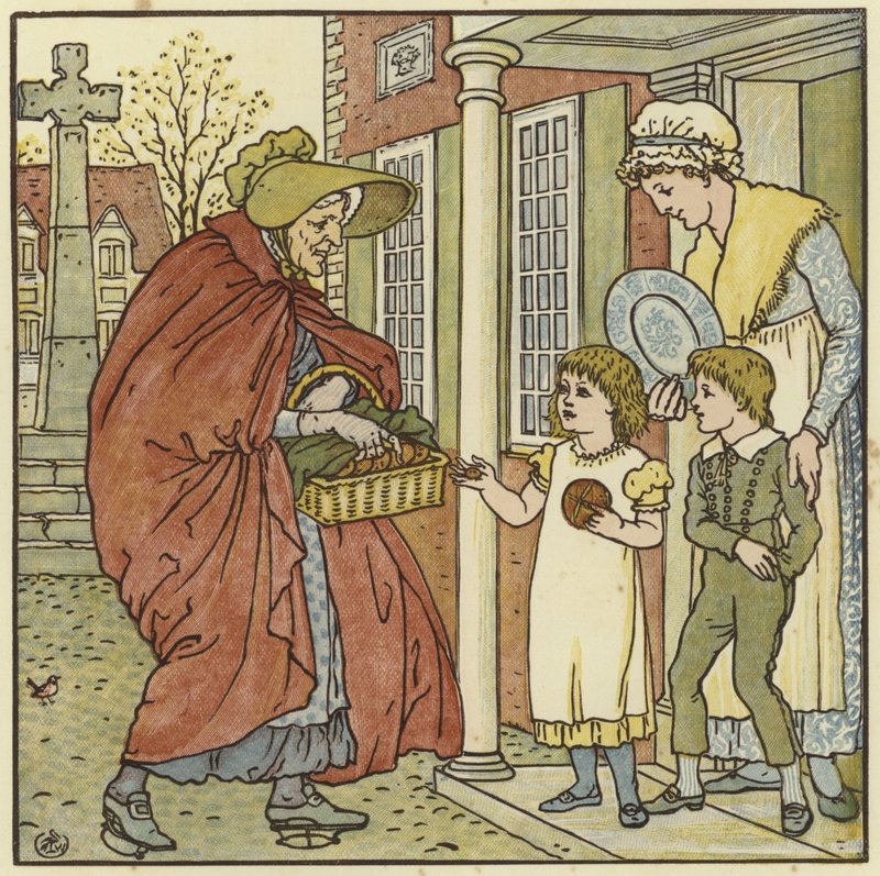Forró keresztes zsemle alkotó: Walter Crane