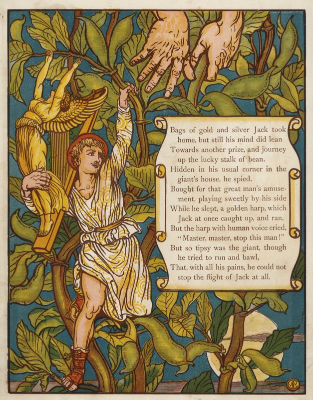 Jack és a babszár (színes litó) alkotó: Walter Crane