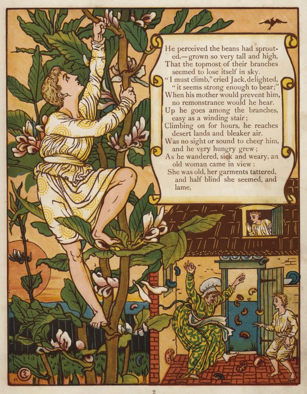 Jack és a babszár (színes litó) alkotó: Walter Crane