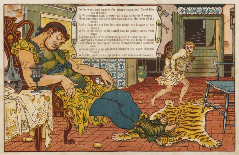Jack és a babszár (színes litó) alkotó: Walter Crane