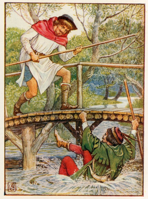 Robin Hood és Little John alkotó: Walter Crane
