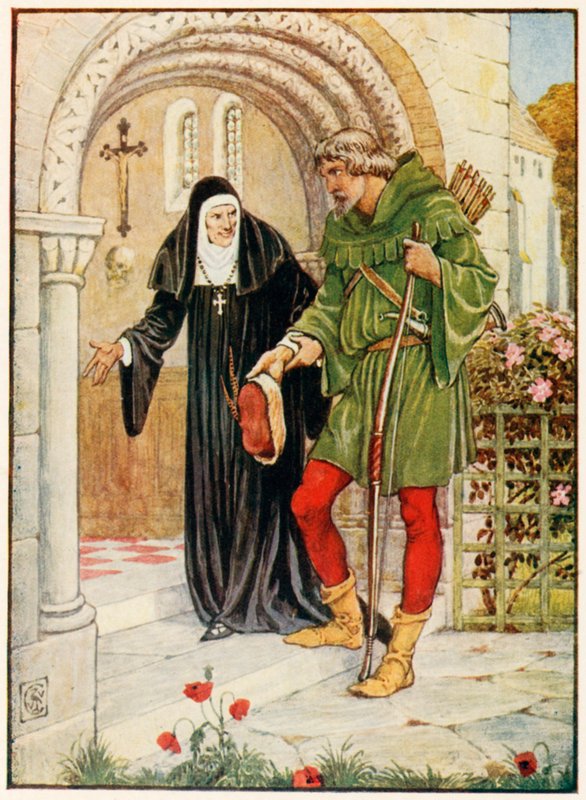 Robin Hood jön a Kirklees Hallba alkotó: Walter Crane