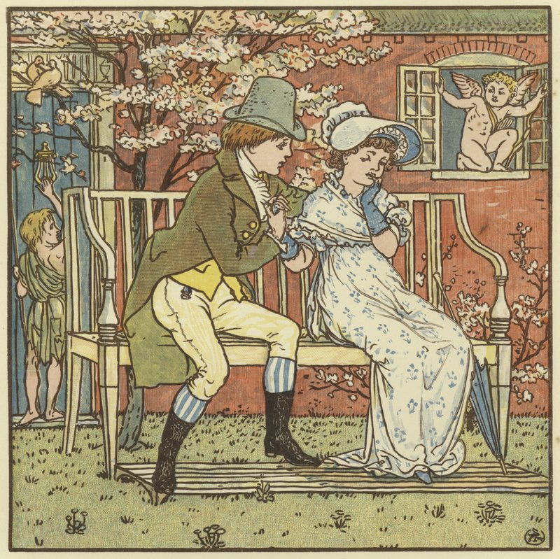 Volt egyszer egy kis ember, aki udvarolt egy kislánynak alkotó: Walter Crane