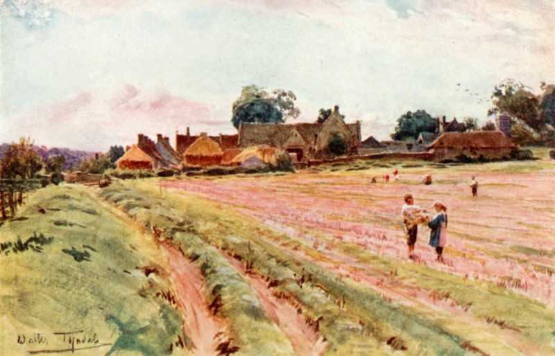 Somerset tanya, Limpley Stoke közelében (színes litó) alkotó: Walter Frederick Roofe Tyndale